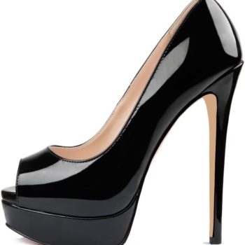 Women's Platform Stiletto Heels Shoes Peep Toe Pumps 6 inch Heels for Dress Wedding Party