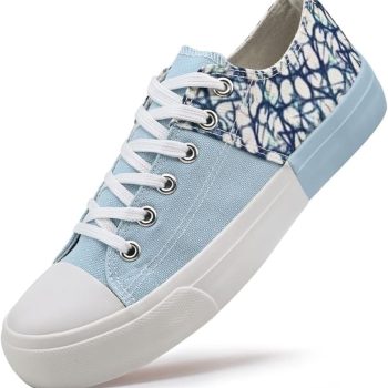 Canvas Shoes for Women Low Top Women's Fashion Sneakers Casual Tennis Shoes Classic Canvas Walking Shoes