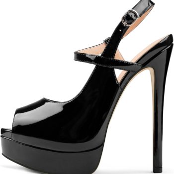 Women's Slingback Shoes Peep Toe Platforms 6 inch Heels Bride Party Pumps