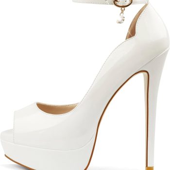 Women's Platform Stiletto Heels Shoes Peep Toe Pumps 6 inch Heels for Dress Wedding Party