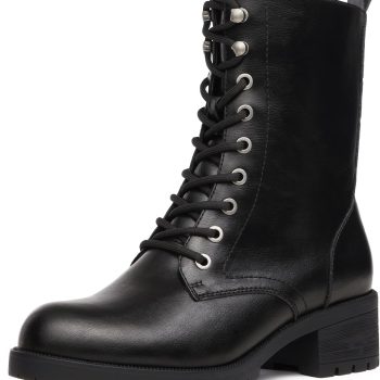 Lace-up Combat Boots Mid-calf Military Winter Boot for Women
