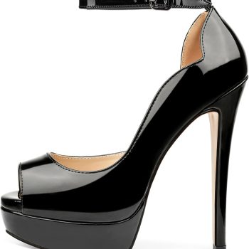 Women's Platform Stiletto Heels Shoes Peep Toe Pumps 6 inch Heels for Dress Wedding Party