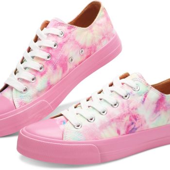 Women’s Canvas Shoes Low Top Fashion Sneakers Slip on Walking Shoe