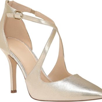 Womens Pumps High Heels Pointed Toe Crossed Strap  Zip up Stilettos Party Dress Shoes